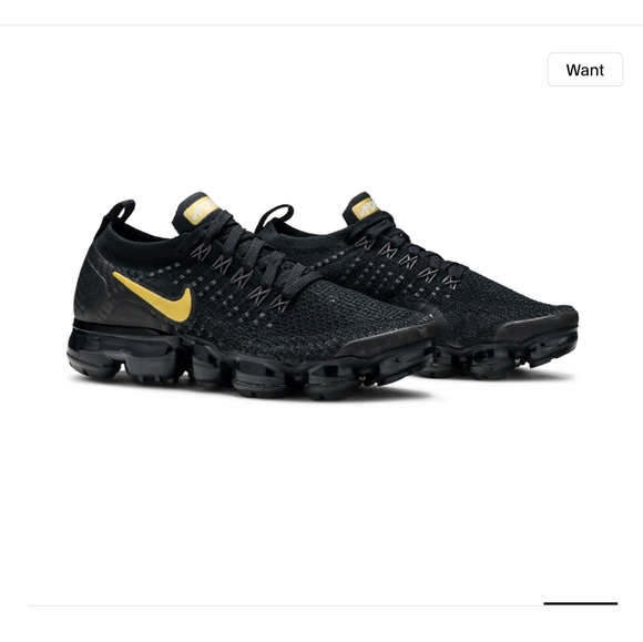 Women's Air vapor max Nike's black/ gold - Picture 2 of 5